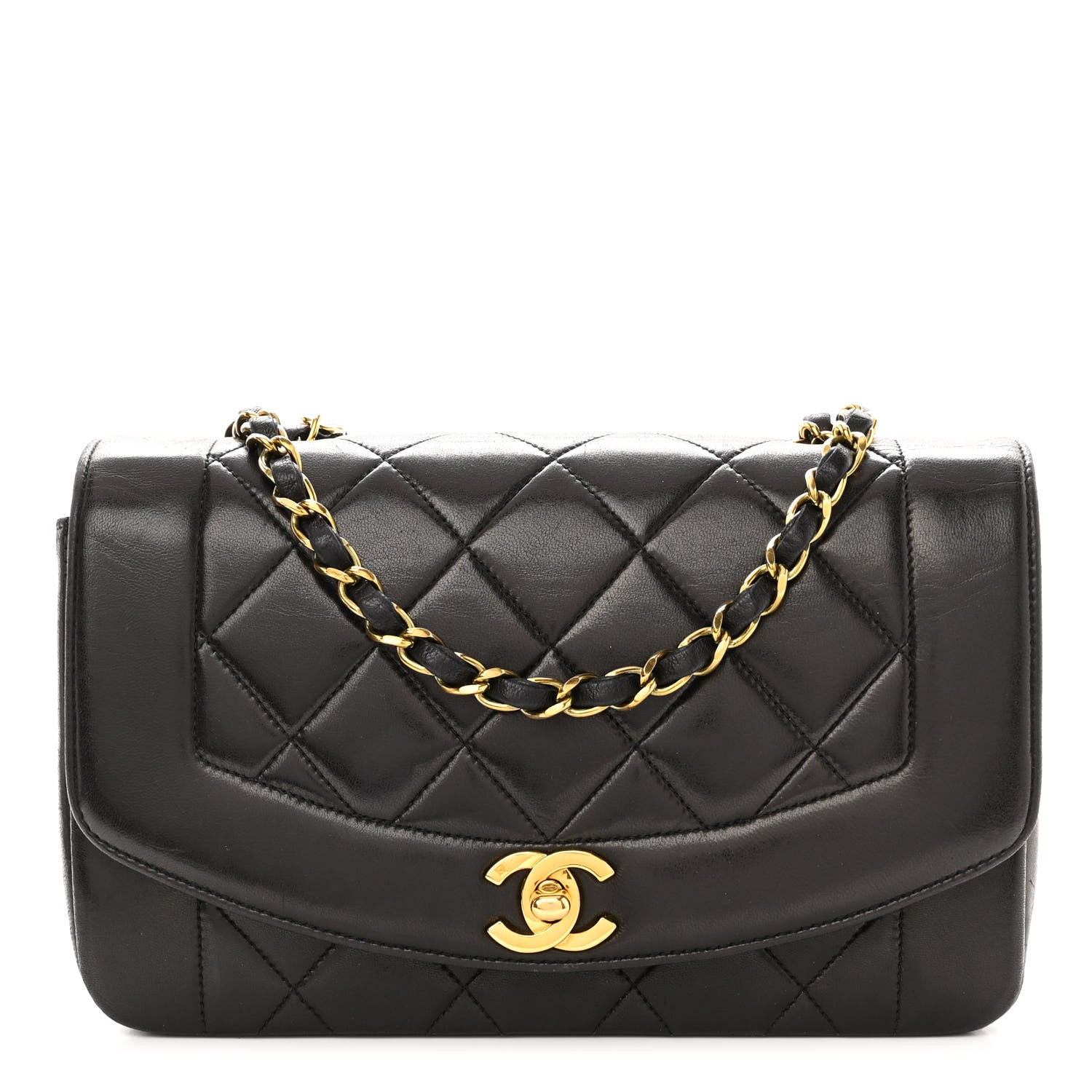 Chanel Lambskin Quilted Small Single Flap Black 1 of 9