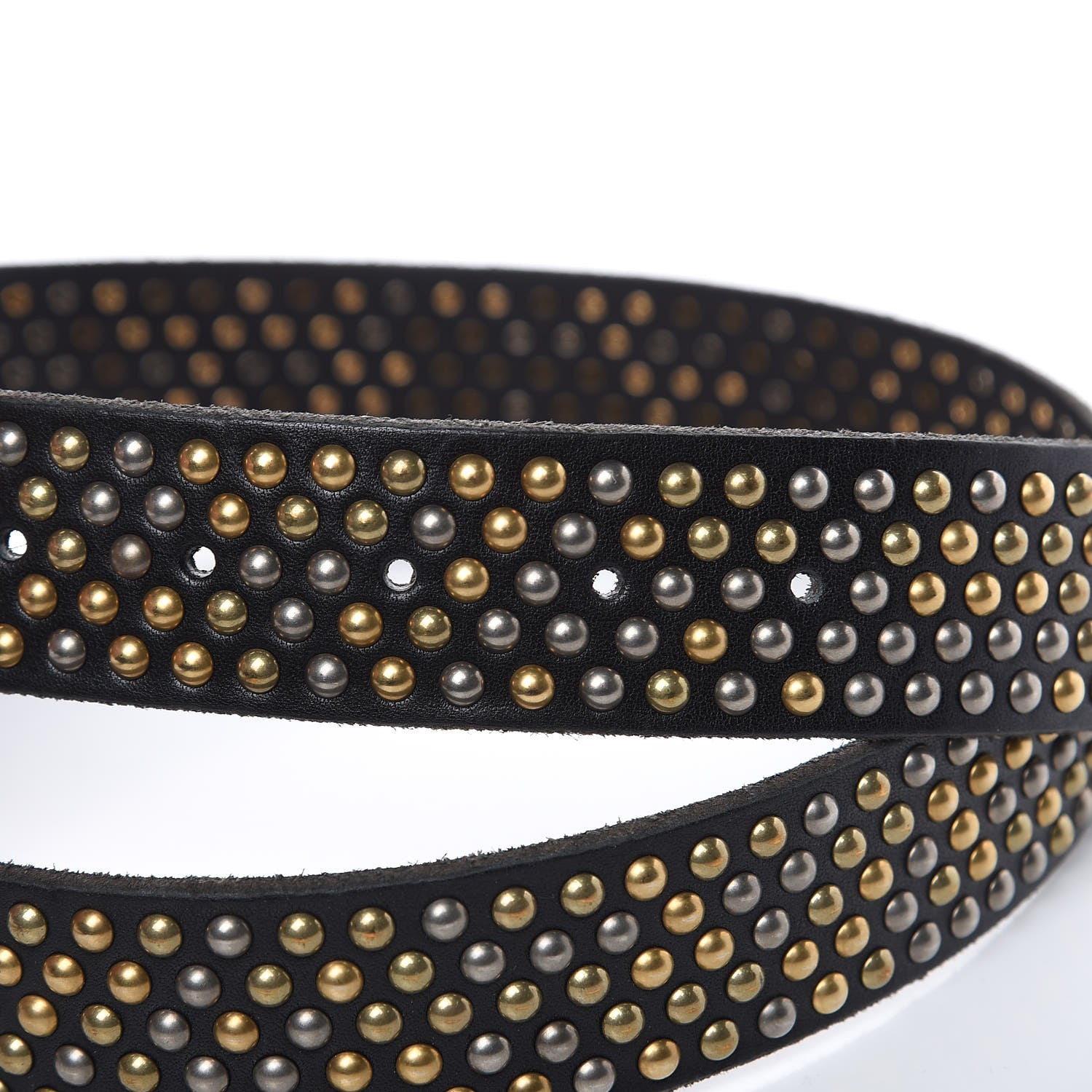 Gucci Calfskin Studded Feline Belt 110 44 Black 5 of 6