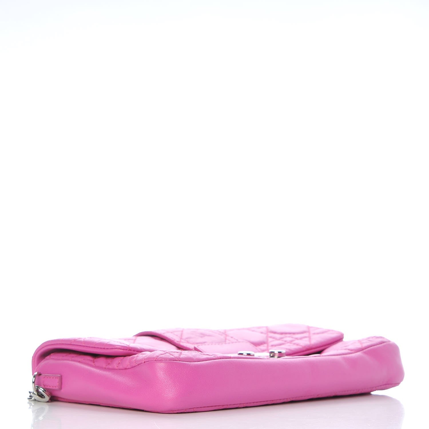 Christian Dior Lambskin Cannage New Lock Pouch Rose Sorbet 4 of 9