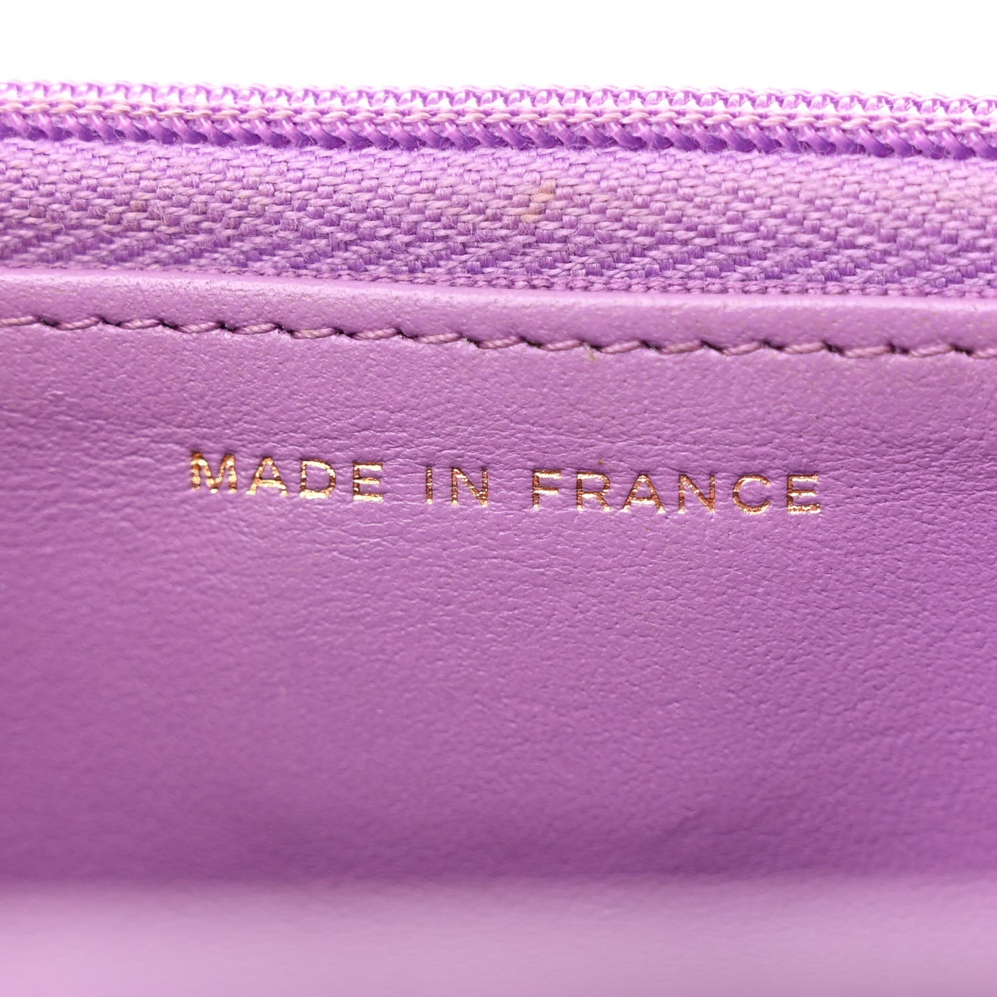 Caviar Quilted Wallet On Chain WOC Purple