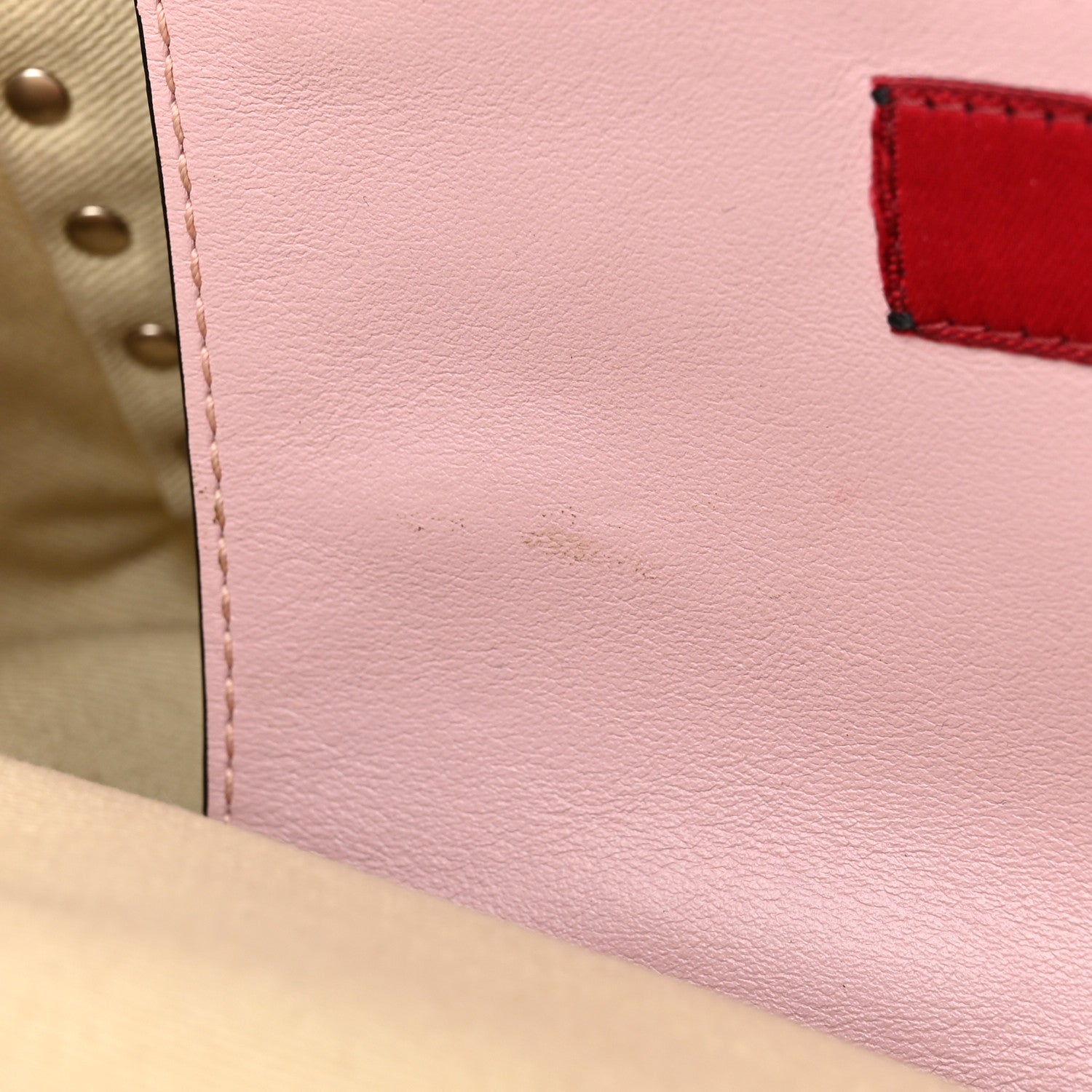 Valentino Garavani Vitello Small Rockstud Tote Water Rose 10 of 10