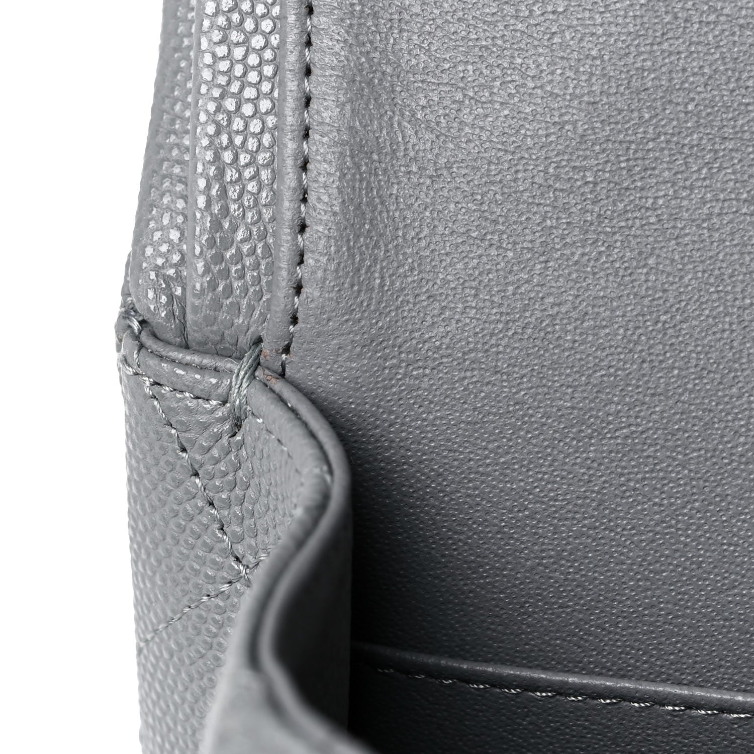 Chanel Caviar Quilted Medium Double Flap Grey 10 of 12