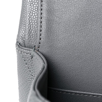 Chanel Caviar Quilted Medium Double Flap Grey 10 of 12