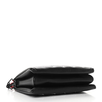 Louis Vuitton Lambskin Embossed Monogram Coussin PM Black White 4 of 9