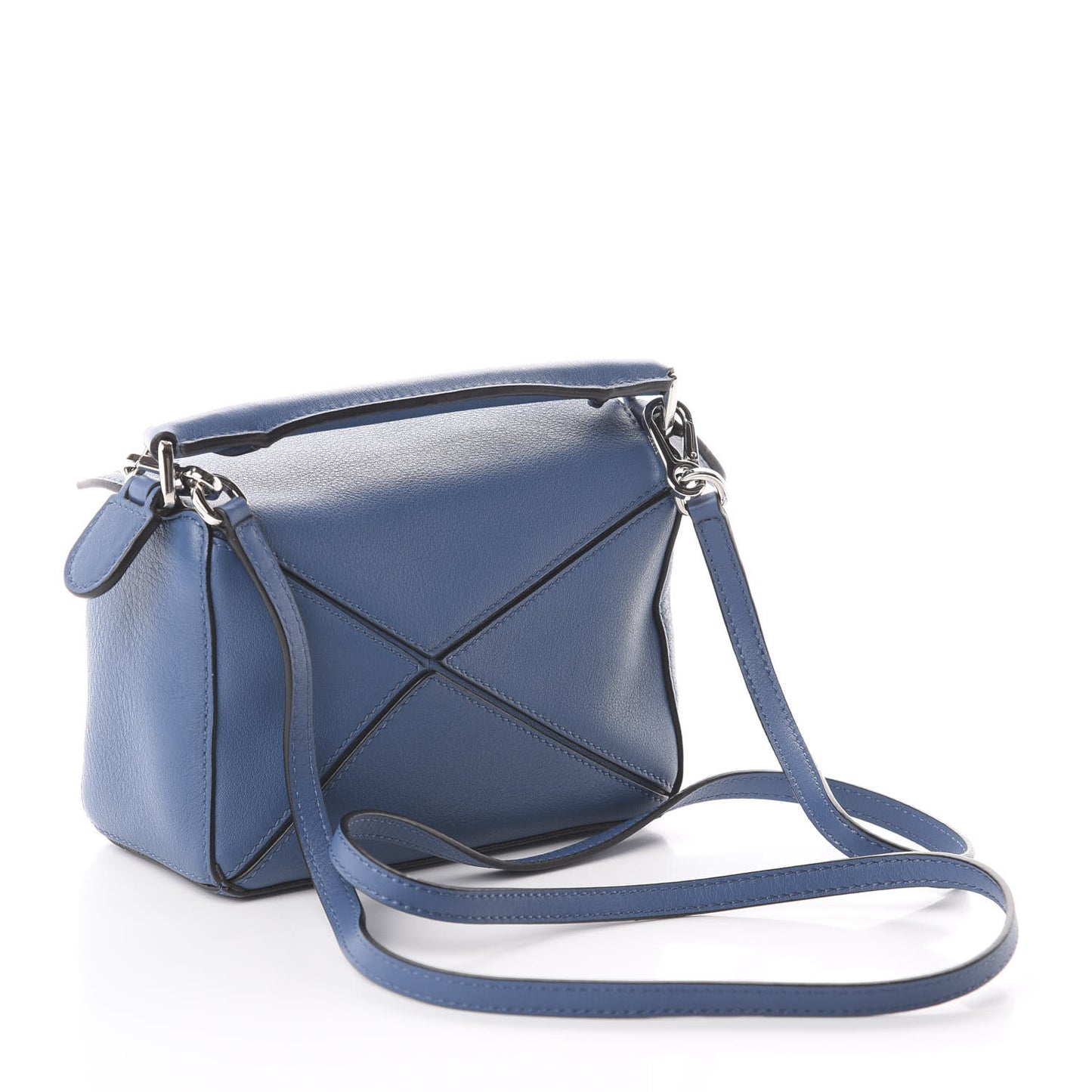Calfskin Mini Puzzle Bag Blue
