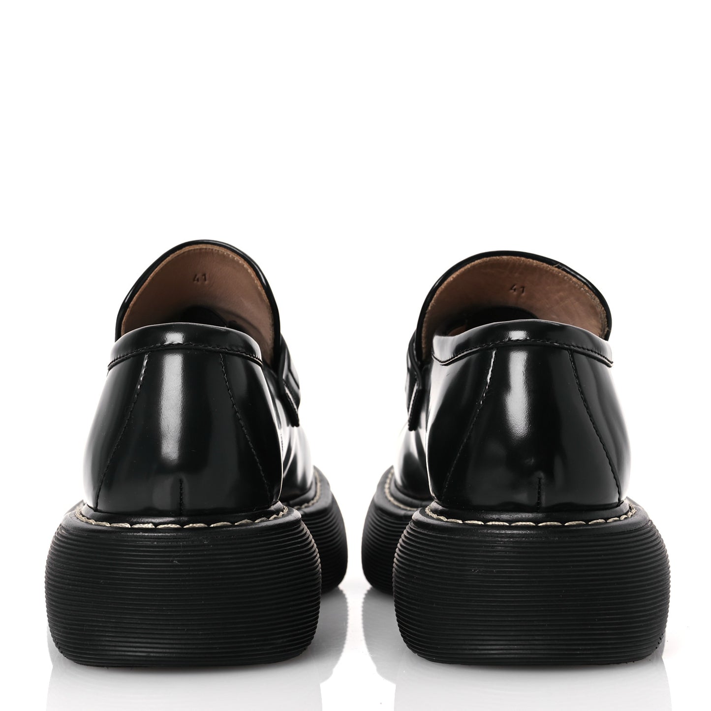 Brushed Calfskin Swell Loafers 41 Black
