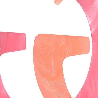 Gucci Resin Double G Brooch Pink 4 of 5
