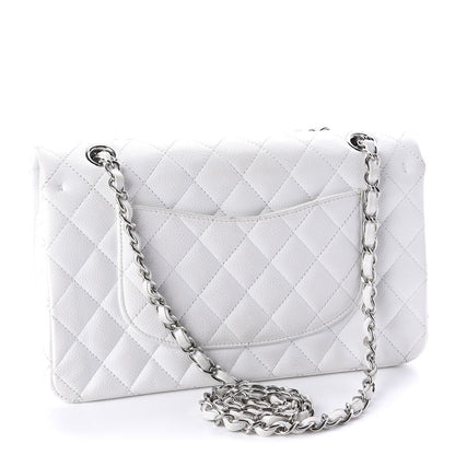 Chanel Caviar Quilted Medium Double Flap White 3 of 11