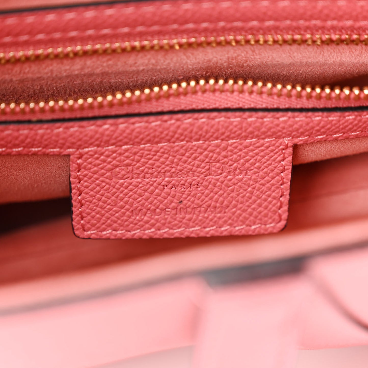 Grained Calfskin Saddle Bag Pink