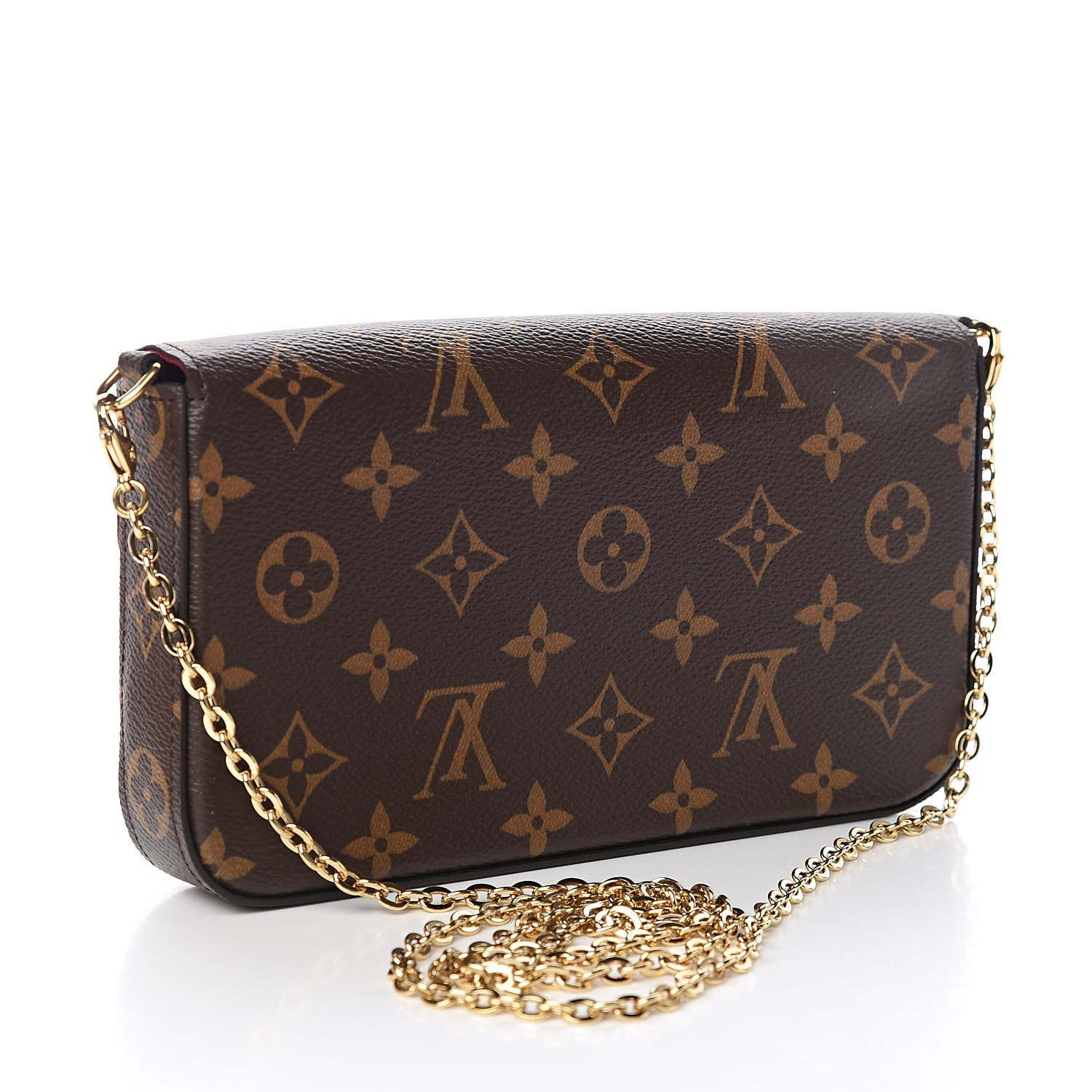 Louis Vuitton Monogram Pochette Felicie Chain Wallet Fuchsia 3 of 10
