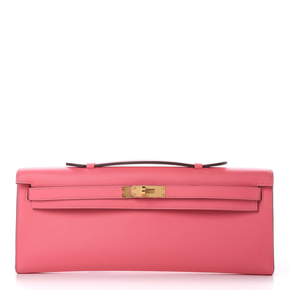 Hermes Swift Kelly Cut Clutch Pochette Rose Azalee 1 of 27