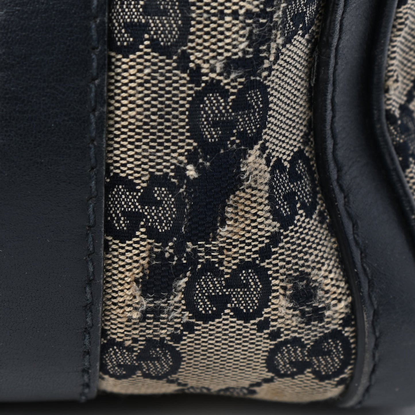 Monogram Vintage Web Small Boston Navy