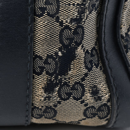 Gucci Monogram Vintage Web Small Boston Navy 13 of 17