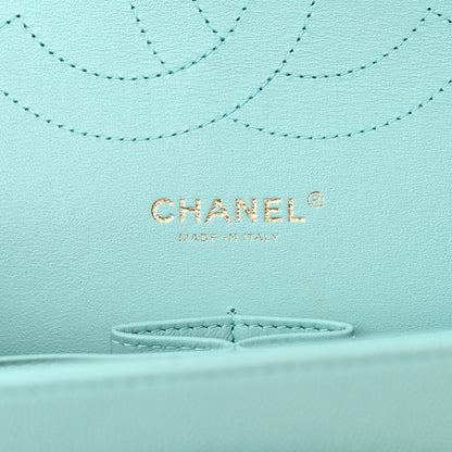 Chanel Caviar Quilted Jumbo Double Flap Light Blue 6 of 13