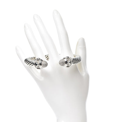 David Yurman Sterling Silver Diamond 10mm Renaissance Bracelet 2 of 5