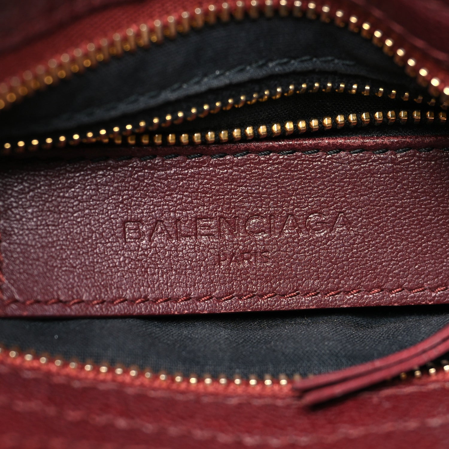 Balenciaga Chevre Gold Metallic Edge Hardware Mini City Bordeaux 6 of 14