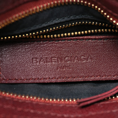 Balenciaga Chevre Gold Metallic Edge Hardware Mini City Bordeaux 6 of 14