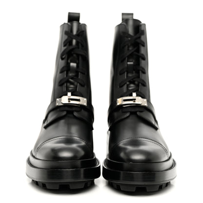 Hermes Glossed Calfskin Funk Ankle Boots 36 Black 2 of 8