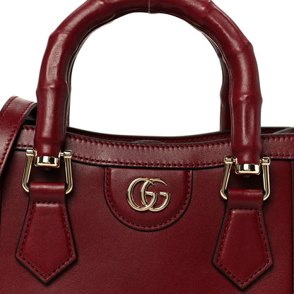 Gucci Sweetbread Calfskin Mini Diana Tote Bag Rosso Ancora 8 of 10