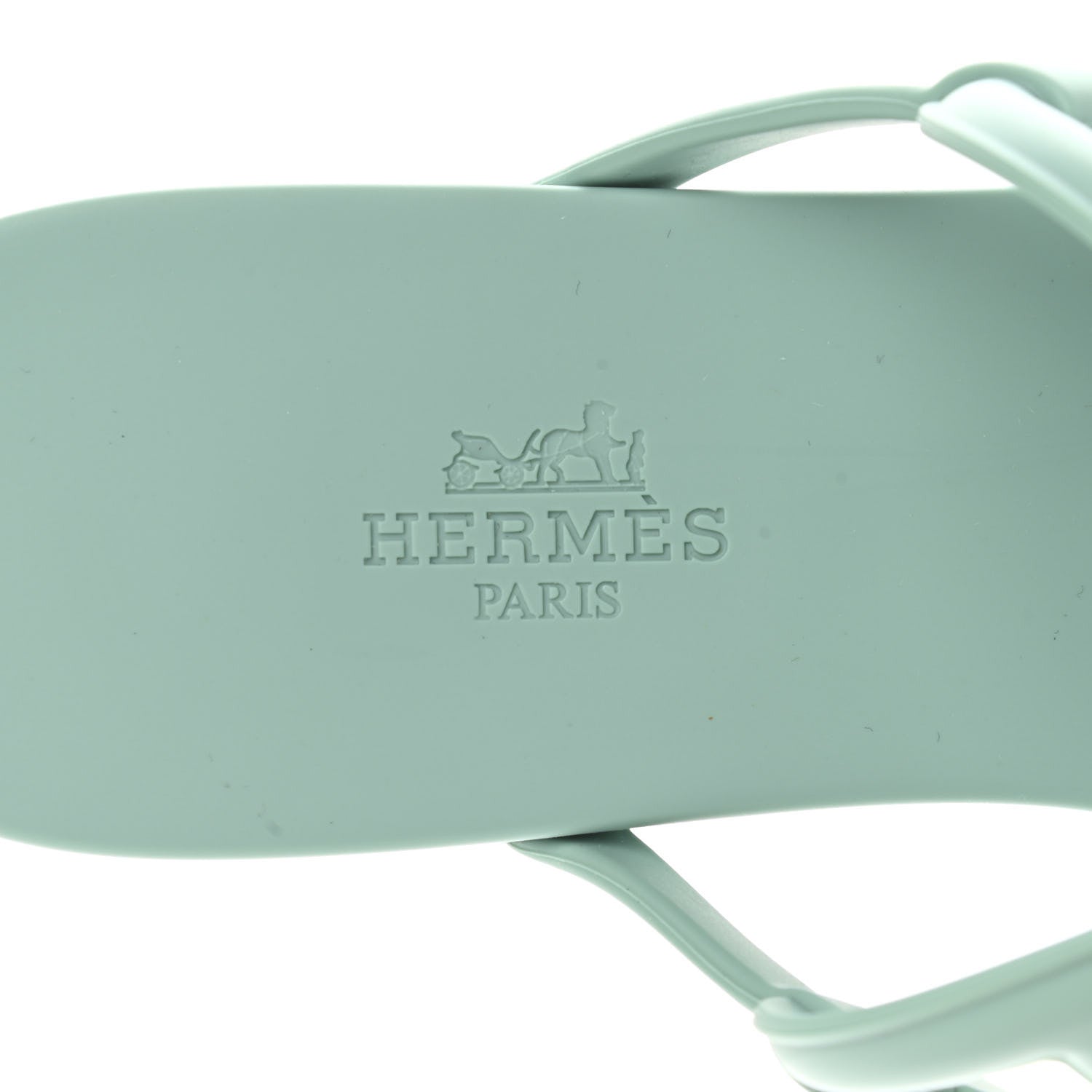 Hermes Rubber Womens Egerie Sandals 38 Vert Embrun 7 of 9