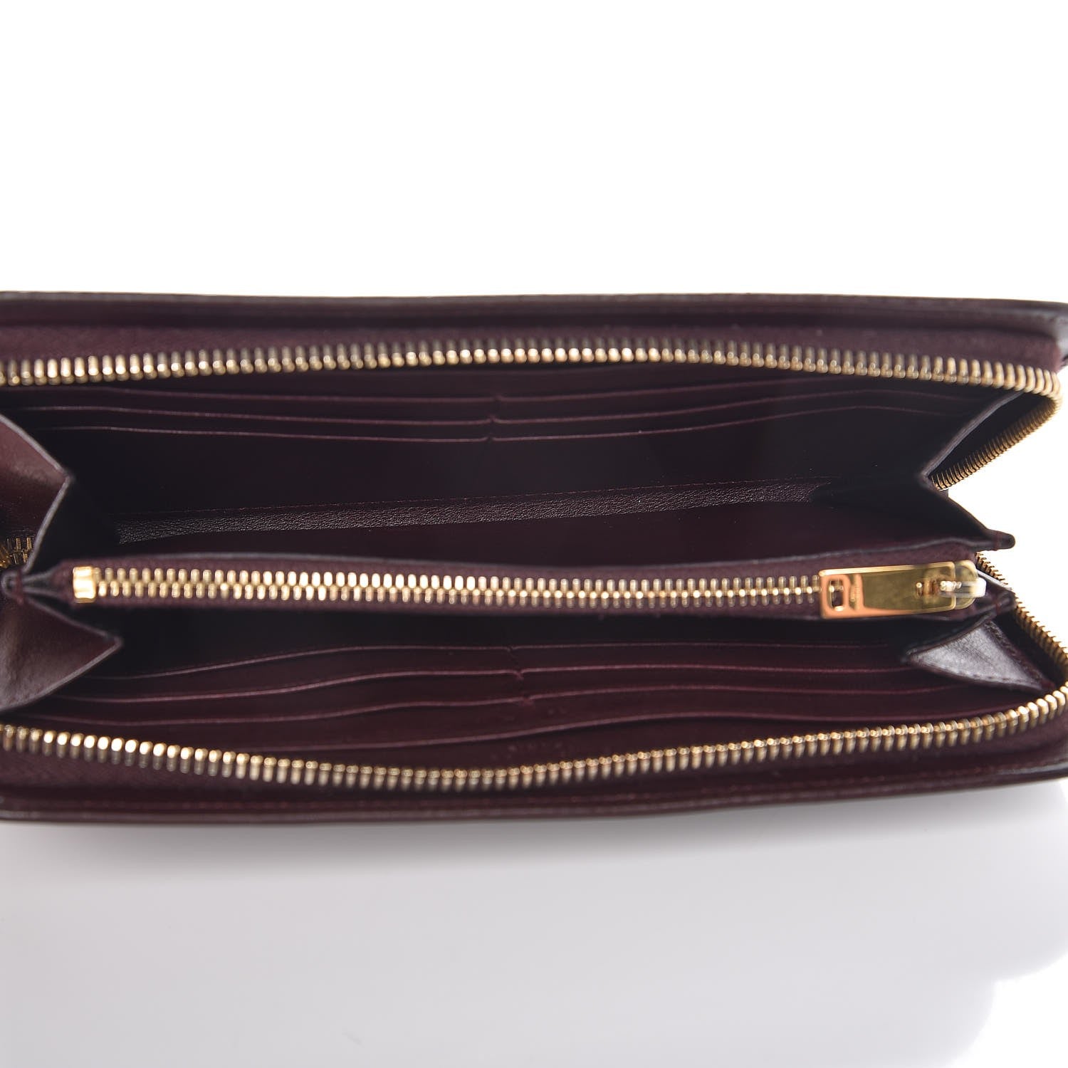 Saint Laurent Calfskin Classic Zip Around Continental Wallet Bordeaux 5 of 9
