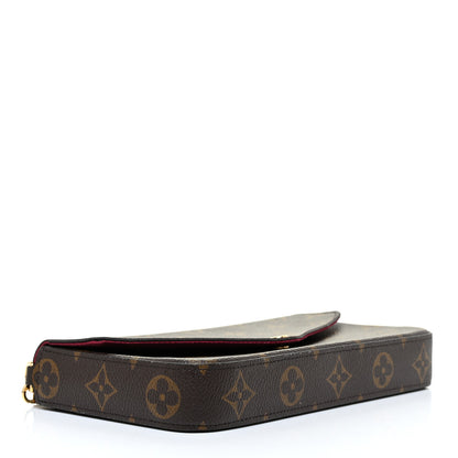 Louis Vuitton Monogram Pochette Felicie Chain Wallet Fuchsia 5 of 14