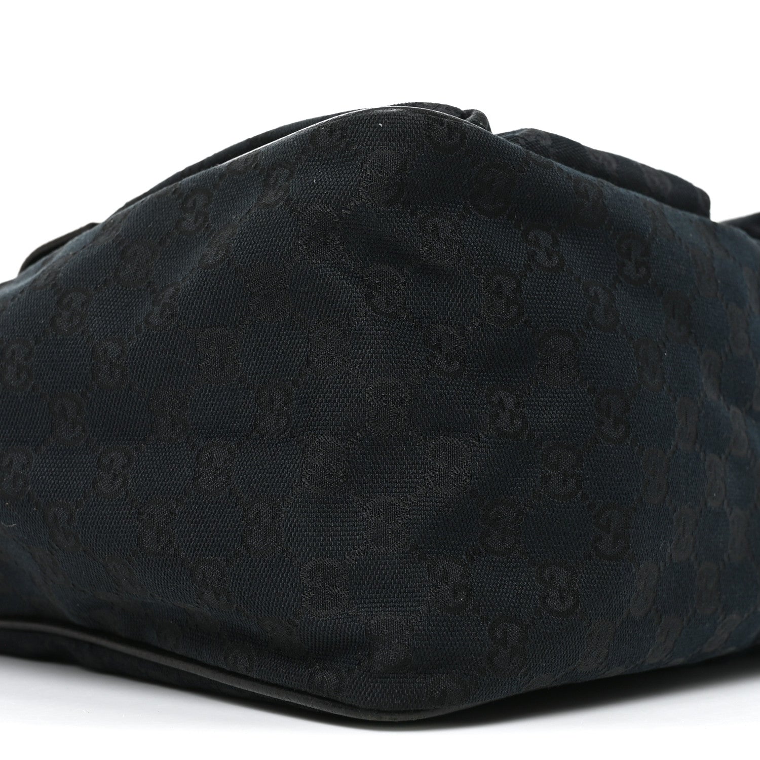 Gucci GG Monogram Medium Web Handle Double Pocket Tote Black 9 of 10