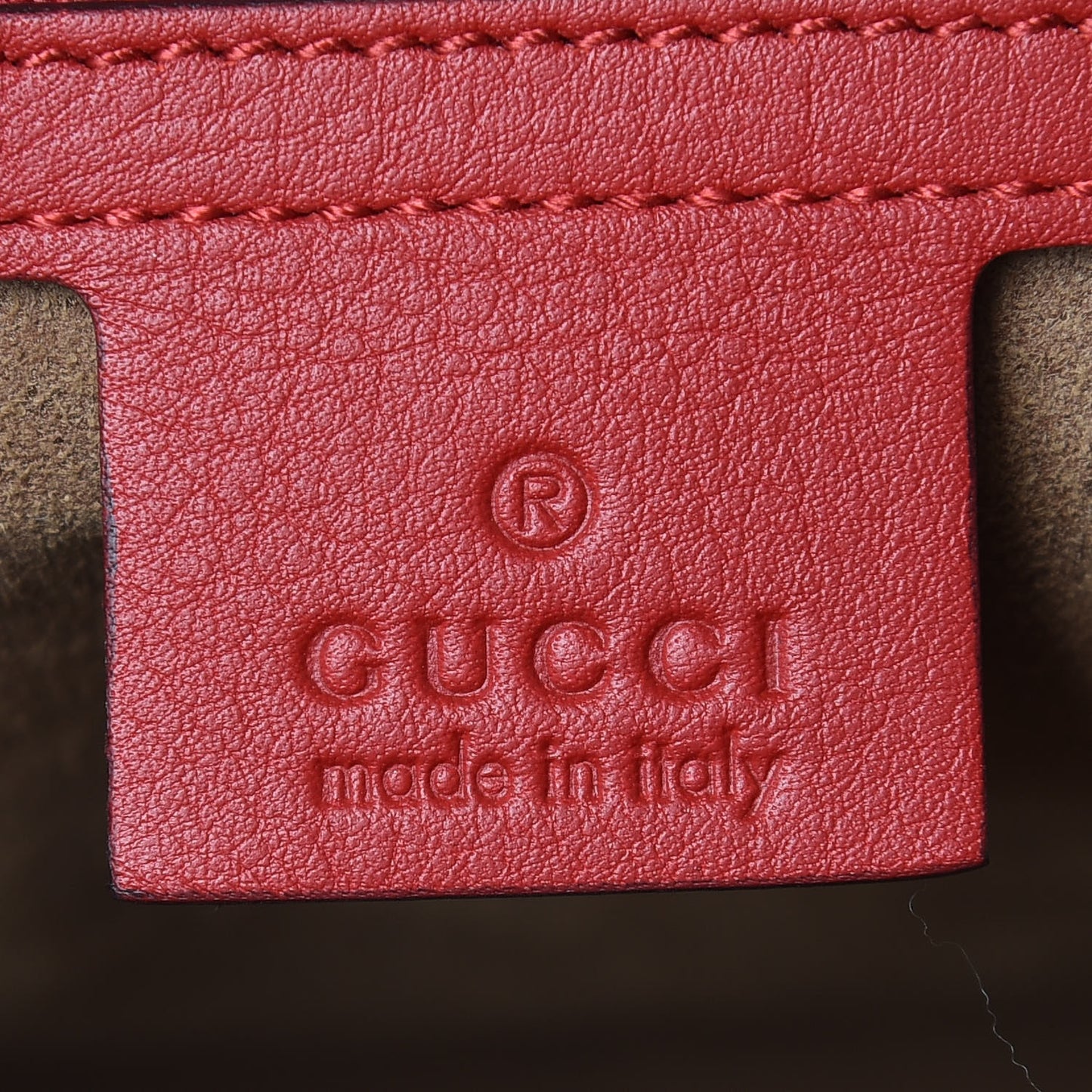 GG Supreme Monogram Calfskin Medium Padlock Top Handle Bag Beige Hibiscus Red New Rosette
