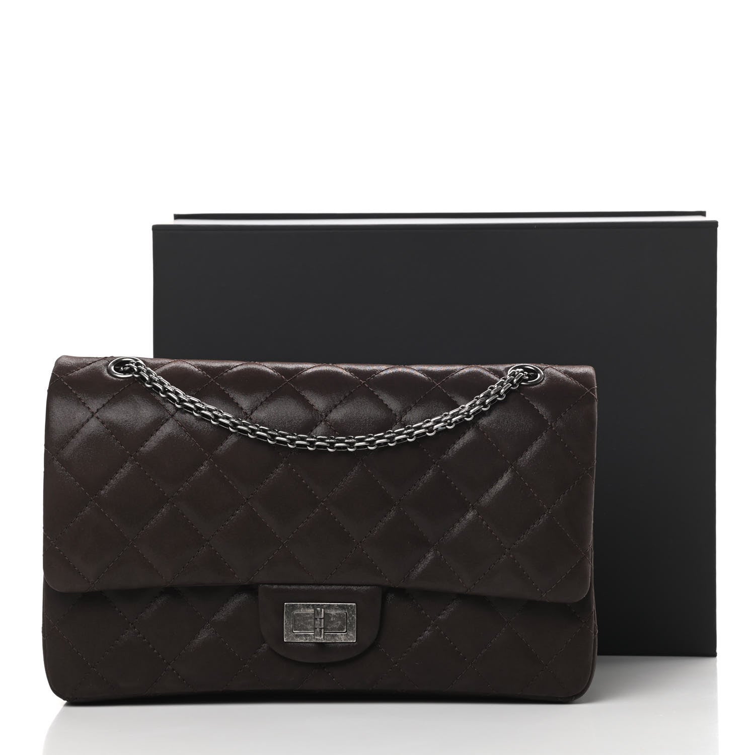 Chanel Iridescent Calfskin Quilted 2.55 Reissue 227 Flap Brown 16 of 16