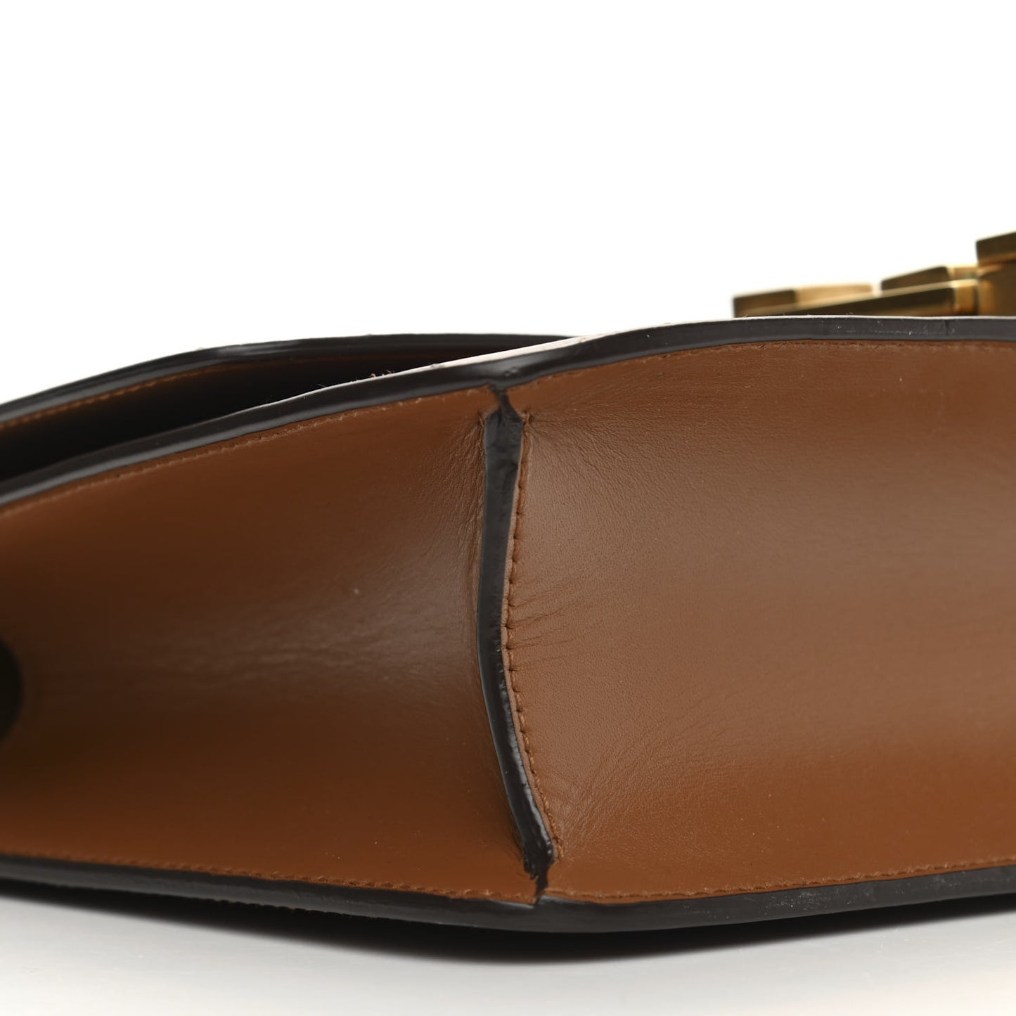Smooth Calfskin Carre Satchel Brown
