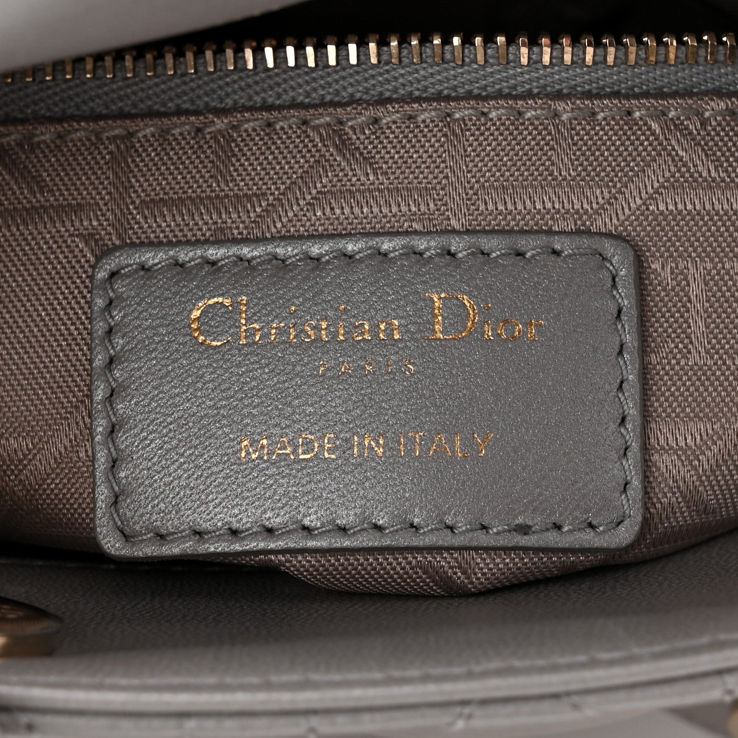 Christian Dior Metallic Lambskin Cannage Mini Lady Dior Grey 6 of 10