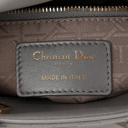 Christian Dior Metallic Lambskin Cannage Mini Lady Dior Grey 6 of 10