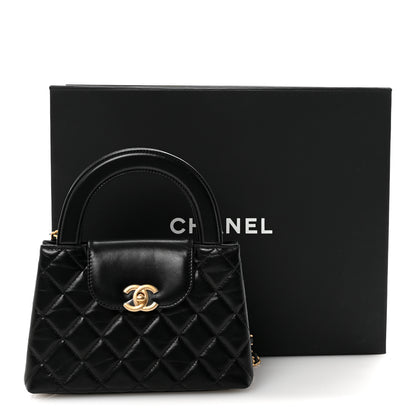 Chanel Shiny Aged Calfskin Quilted Nano Kelly Shopper Black 11 of 11
