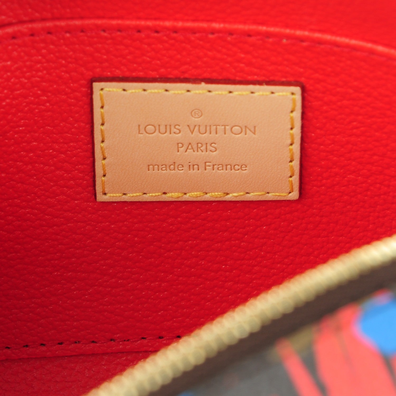 Louis Vuitton Monogram Jungle Dots Cosmetic Pouch Coquelicot Denim 6 of 7
