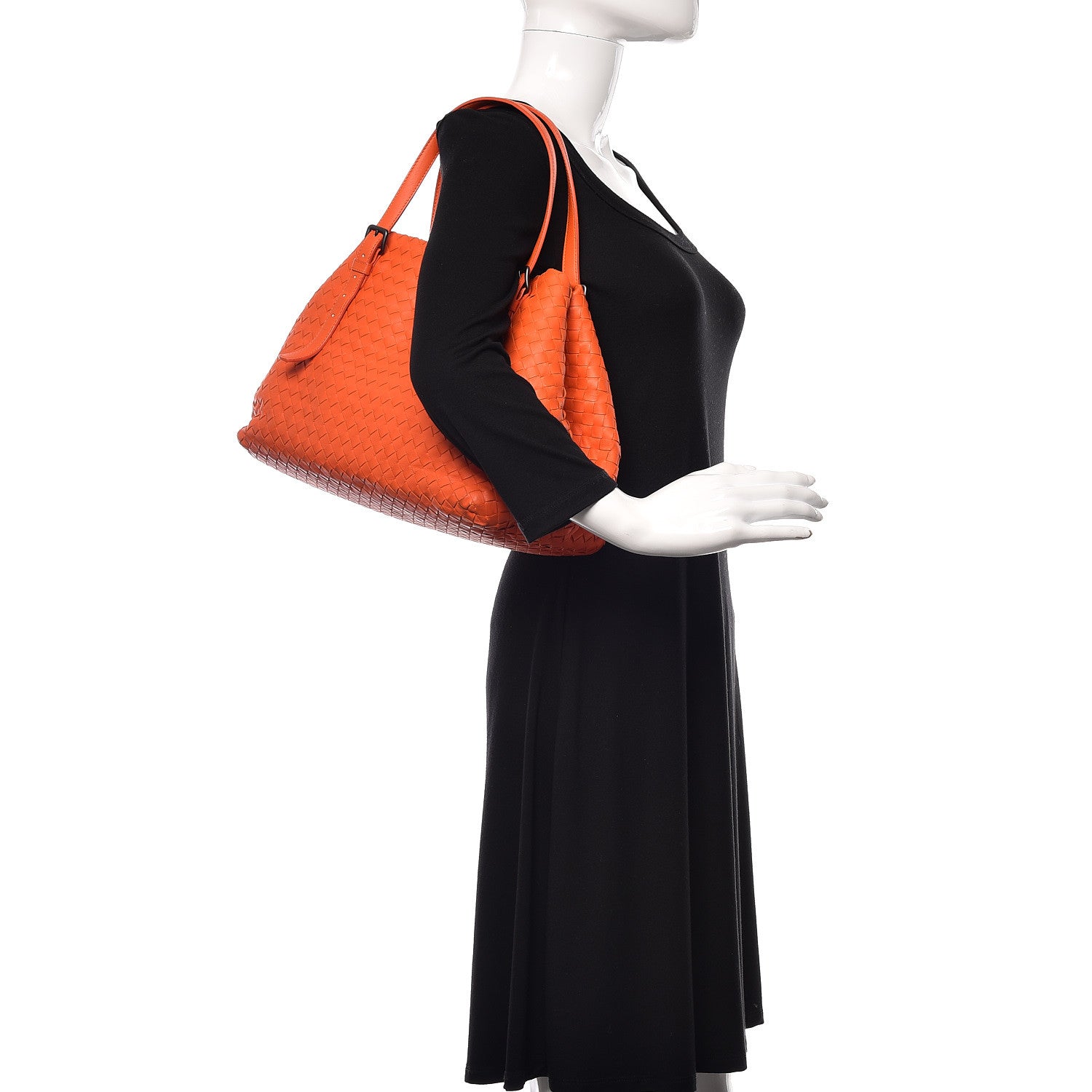 Bottega Veneta Nappa Intrecciato Medium Seamless Tote Tangerine 2 of 9