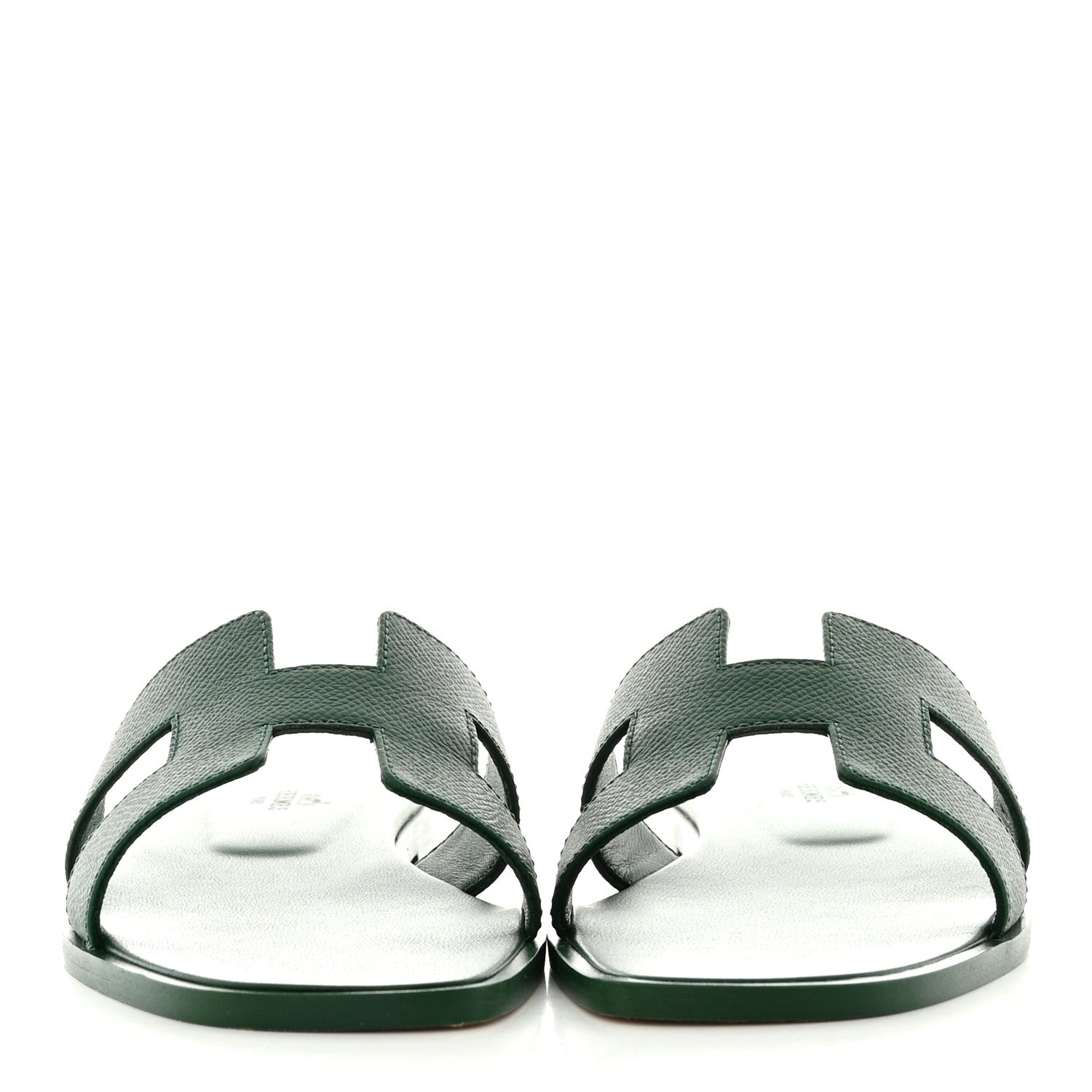 Hermes Epsom Oran Sandals 36.5 Vert Cactus 2 of 9