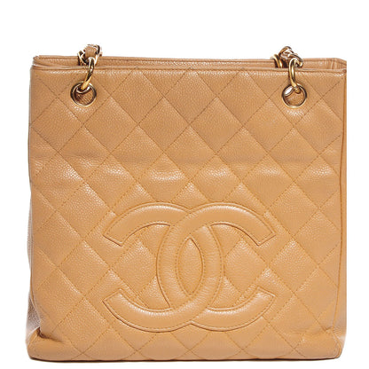 Chanel Caviar Petit Shopping Tote PST Beige 1 of 7