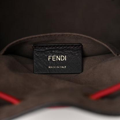 Fendi Vitello Grace F is Fendi Bi-Color FF 1974 Embossed Grande Mon Tresor Bucket Bag Maya Black Fragola 6 of 12