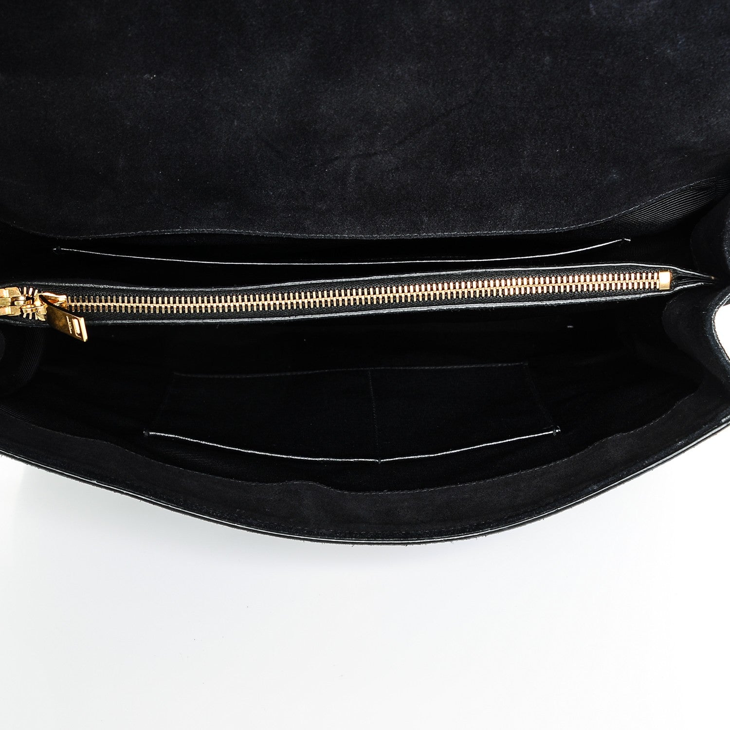 Saint Laurent Calfskin Suede Large Moujik Top Handle Bag Black 5 of 6