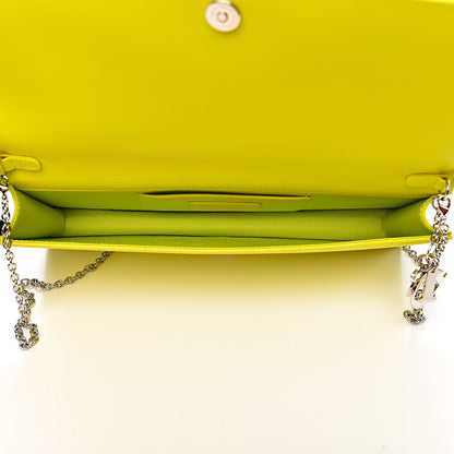 Christian Dior Lambskin Cannage Lady Dior Convertible Clutch Vert Acide 5 of 9