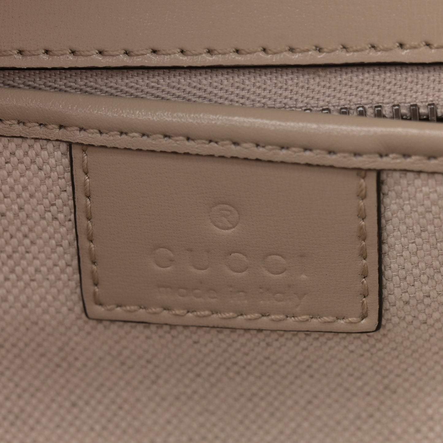 Boarded Dyana Lux Calfskin Web Small Bamboo 1947 Top Handle Bag Oatmeal