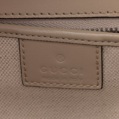 Gucci Boarded Dyana Lux Calfskin Web Small Bamboo 1947 Top Handle Bag Oatmeal 6 of 11