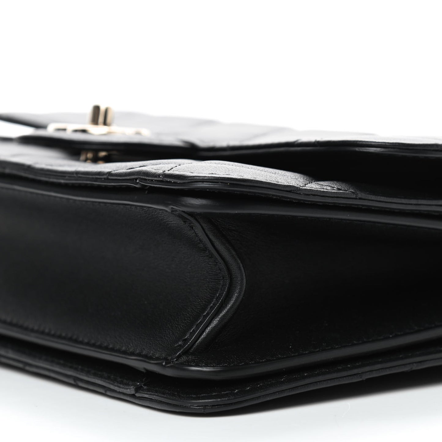 Calfskin Quilted Coco Lady Flap Black