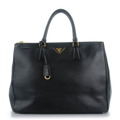 Prada Saffiano Lux Extra Large Galleria Double Zip Tote Black 1 of 8