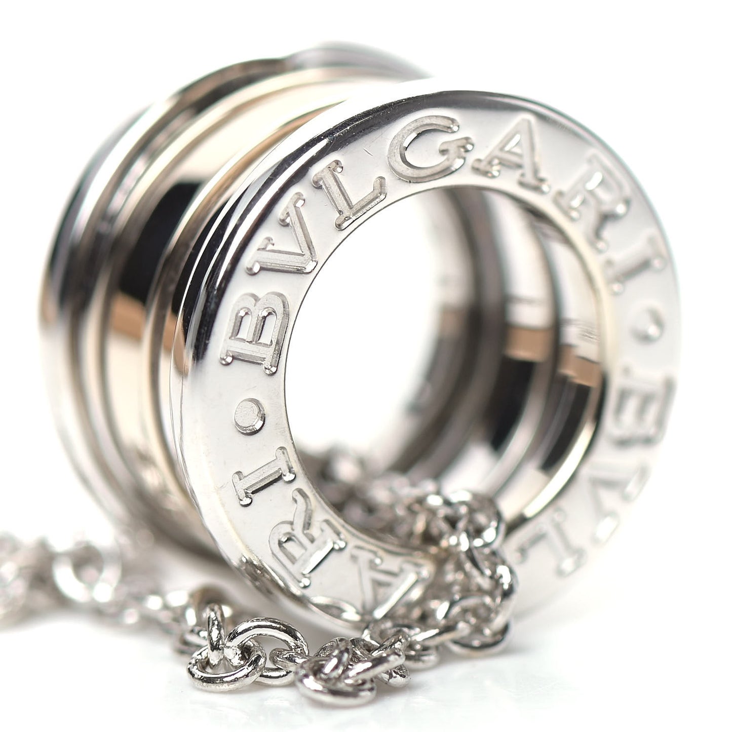 18K White Gold B.Zero1 Pendant Necklace