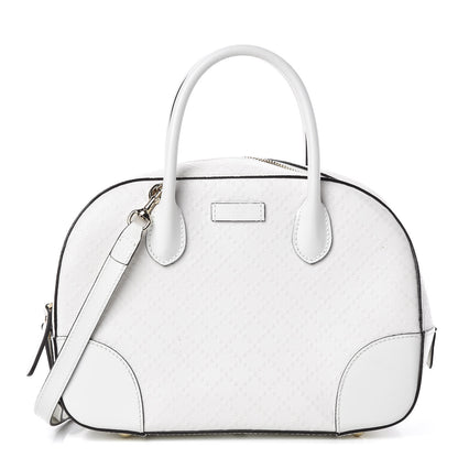 Gucci Calfskin Diamante Small Top Handle Bag White 1 of 13