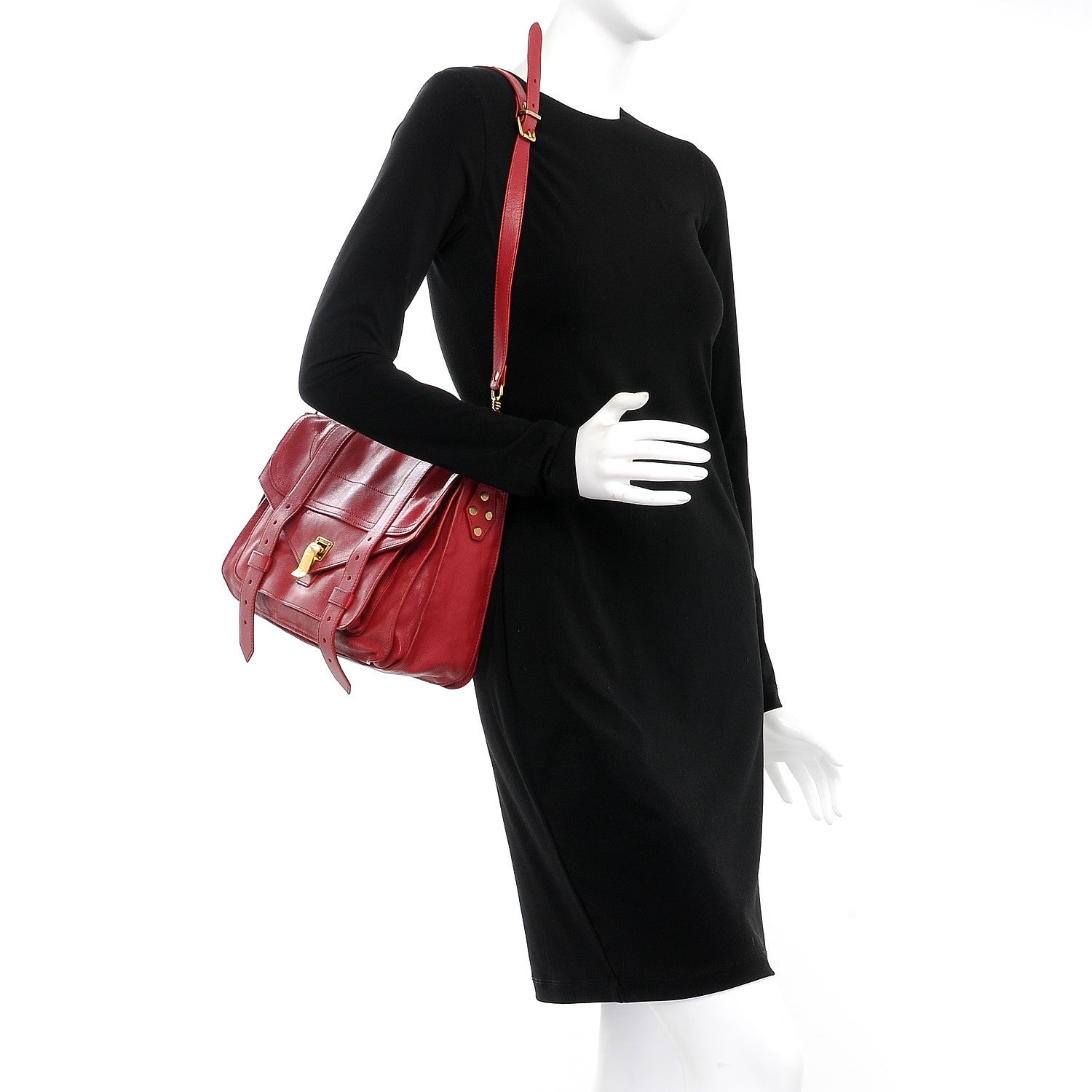 Proenza Schouler Lambskin Medium PS1 Satchel Chianti 2 of 7