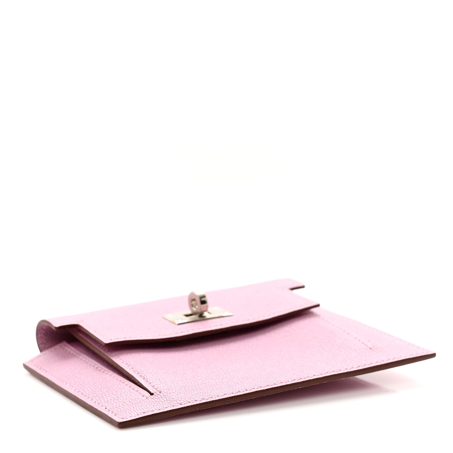 Chevre Mysore Kelly Pocket Compact Wallet Mauve Sylvestre