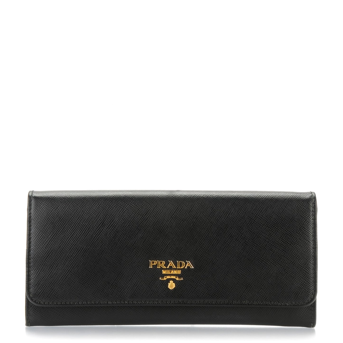 Saffiano Multicolor Continental Flap Wallet Nero Black Begonia