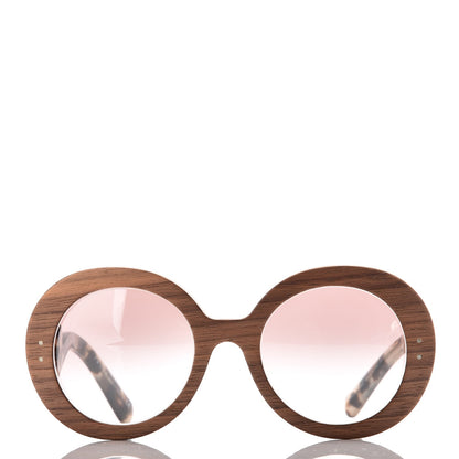Prada Wooden Baroque Sunglasses SPR 27R Nut Canaletto 2 of 6